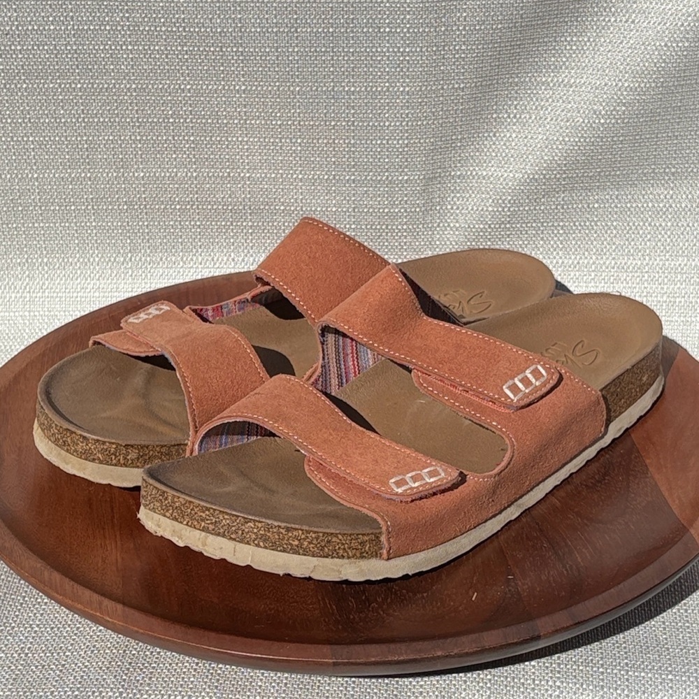 Skechers Women's Luxe Fresh Spirit Two Strap Granola Sandal Comfort Footbed Sz9
